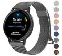 Oumida Garmin Strap 20 mm for Garmin Vivoactive 5 / Vivoactive 3, Venu 2 Plus / Venu Sq 2 / Venu Sq / Sq Music, Vivomove Series, Forerunner 55/245/645, Metal Watch Straps Double Magnet Replacement