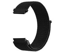 Oumida Nylon Loop Strap Wristbands for Garmin Venu 3 / Venu 2 / Vivoactive 4 / Forerunner 255/265/935/945, Black, 22mm, 9.2 inches