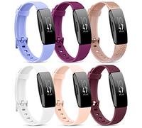 Oumida Pack 6 Waterproof Soft Sport Replacement Compatible with Fitbit Inspire, Inspire HR & Inspire 2 (D, S)