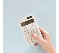 OUMIFA Calculator White Pocket Solar Calculator with Simple Function Desk Calculators Handheld Mini Caculator for School OfficeOffice Accounting
