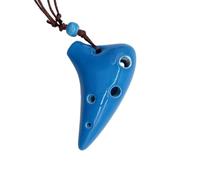 OUMIFA Ocarina Instrument Alto C 6 Holes Ceramic Ocarina Submarine Style Musical Instrument Ocarinas Graceful Shape Pottery Ocarina (Color : Light blue)