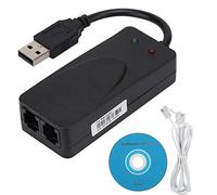 Oumij 56K Fax Modem, External USB 2.0, Dual Ports, 7/8/10/XP, V.92/V.90/V.42bis Compatible, Supports Data/Fax/Voice Calls, Auto Dialing, Fax Sending/Receiving