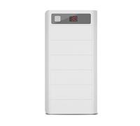 Oumij Portable Charger 20000mAh 8 x 18650 Batteries Power Bank Kit Case Shell Dual USB + Type-C + Micro USB Port for iPhone, Samsung and Other Devices(White)