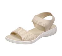 OUMSHBI Ladies Casual Sandals Wide Feet Espadrilles Lightweight Slip On Sandal Elastic Ankle Strap Flat Soft Sandals Arch Support Durable Beach Shoes Comfortable Casual Walking Footwear