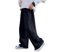 OUMSHBI Sweatpants Boys Kids Jogging Bottoms Elastic Waisted Fleece Lined Sport Pants Activewear Lounge Wear Trousers with Pockets Aesthetic Teenage Jogger Trousers Boys Tracksuit Jogging Pants Black