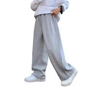 OUMSHBI Sweatpants Boys Kids Jogging Bottoms Elastic Waisted Fleece Lined Sport Pants Activewear Lounge Wear Trousers with Pockets Aesthetic Teenage Jogger Trousers Boys Tracksuit Jogging Pants Grey