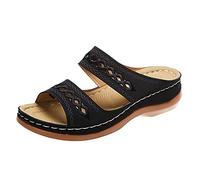 OUMSHBI Wide Fit Slippers For Women Uk Arch Support Leisure Slipper Open Toe Ankle Casual Durable Footwear Elegant Holidays Summer Beach Shoesthick Cushion Comfortable Regular Fit Slide