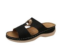 OUMSHBI Wide Fit Slippers For Women Uk Open Toe Ankle Leisure Slipper Arch Support Casual Durable Footwear Thick Cushion Comfortable Regular Fit Slide Elegant Holidays Summer Beach Shoes