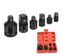 Oumuik 6 Pcs Socket Adapter Set, 1/4" 3/8" 1/2" 3/4" Impact Socket Adaptor Set, Chrome Vanadium Steel, Chrome Plated Finish