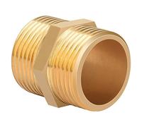 Oumuik Double Nipple 1 Inch Threaded Fittings for Sanitary, Central Heating, Hot and Cold Water Supply, Air Conditioning, and Solar Systems