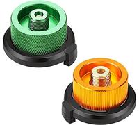 oumuik Gas Adapter Cartridge Pack of 2 Camping Gas Adapter,Camping Nozzle Bottle Convert Connector Stove for Butane Canister to Screw Gas Cartridge