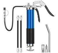 oumuik Grease Gun for Lubricating Nipple Grease Gun with Pistol Handle, 27 Inch Robust, Reinforced Flexible Hose