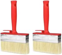 Oumuik Paint Brushes Set - 2 Pack Fence and Wall Painting Tools, Removable Block Brushes 120 mm, Decking Brush Set for Renovation