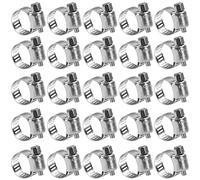 oumuik Pipe, Jubilee, Hose, Ducting Clips/Clamp Stainless Steel 6-12mm Adjustable 25 Pcs