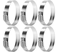 oumuik Pipe, Jubilee, Hose,Hose clamp, Ducting Clips/Clamp Stainless Steel 40-63mm Adjustable 6Pcs