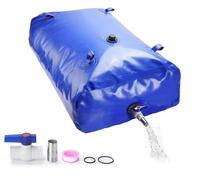oumuik Water tank for wheelbarrow I Outdoor mobile water bag with outlet valve and non-slip mat I Foldable water bottle made of extra durable PVC I Reusable 350 l