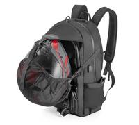 Oumurs Motorcycle Helmet Backpack 50L, Water-Resistant 1680D Oxford Fabric, Reflective, Black, 50L, Universal