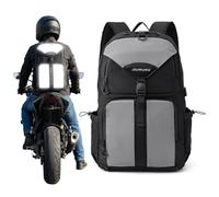 Oumurs Reflective Motorcycle Backpack with Helmet Holder, Water-resistant 1680D Oxford Fabric, 50L Large Capacity, Long Distance Travel Backpack