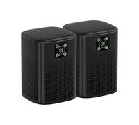 OUNEDA HY1800 Pro Air Purifier 2 Pack for Bedroom, H13 HEPA, Black | 360° Air Intake, 3-Stage H13 HEPA Filtration for Dust, Smoke, Pet Dander & Odours, Quiet Sleep Mode, 9H Timer, Set of 2