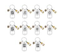 Ounfhtrttk 10pcs Carved Key Chains,Personalized Bottle Openers,Wedding Gifts,Baptism Gifts and Partysouvenirs with Thank You Cards