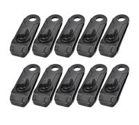 Ounfhtrttk 10pcs Outdoor Camping Tent Windproof Reusable Fixing -Clips Clamps Tarp Cord Buckle Tensioner Tent Black