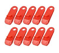 Ounfhtrttk 10pcs Outdoor Camping Tent Windproof Reusable Fixing -Clips Clamps Tarp Cord Buckle Tensioner Tent Red