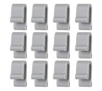 Ounfhtrttk 12pcs Silicone Dutch Oven Lid Clips Flexible Bumper Non-Slip Pan Protectors Pot Edge Protectors Gray