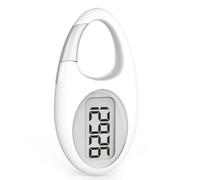 Ounfhtrttk 3D Pedometer Walking Step Counter Digital Pedometer for Walking Steps and Miles or Walking with Distance White