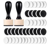 Ounfhtrttk 42-Piece Mini Ink Tool Set, Includes 2 Round Mini Smudge Tools and 40 Replacement Foam Pads for Drawing Smudge Mixtures