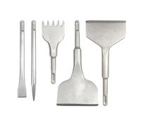 Ounfhtrttk 5PC SDS Plus Round Shank Tile Shovel Electric Hammer Chisel 5PC SDS Plus Chisel Set Electric Hammer Chisel Bits Concrete Wall Breaker Tools Wall Concrete Impact Drill Bit Set