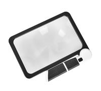 Ounfhtrttk 5X Magnifying Glass 48 LED Lights Magnifying Glass Handheld Large Rectangle Magnifying Glass Reading Magnifier Dimmable for Macular Degeneration Magnifying Glass