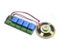 Ounfhtrttk AI Intelligent Voice Recognition Module 4CH Offline Voice Control Switch Module Support Custom Voice for DIY