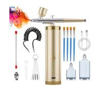 Ounfhtrttk Airbrush Set Portable Airbrush with Compressor Handheld Airbrush Set Ideal for Complex Tasks Such As Tattoos/Manicures B