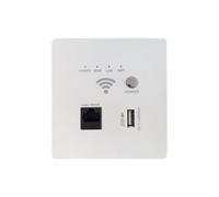 Ounfhtrttk AP300Mbps Wireless AP Router USB Socket Wall Embedded WiFi Charger WIFI USB Charging Socket Panel Wall Outlet White