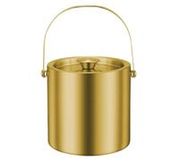 Ounfhtrttk Bartending Tool Ice Bucket- 304 Stainless Steel, Double-Wall Design, Insulated Container with Handle and Lid A