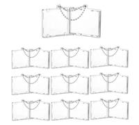 Ounfhtrttk Blank Compact Disc Holder 10pcs Mini Cd Keychain Album Cases Plastic Cd Cases DVD Cover Bulk Jewel Keyring Music