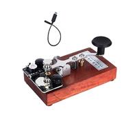 Ounfhtrttk CW Manual Morse Code Training Key Telegraph Key with Sound& Light Feedback for Radio FM Telegram Transmission Keys
