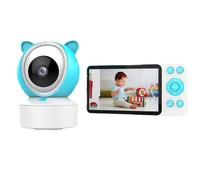 Ounfhtrttk Display Tuya Remote Control 5-Inch IPS HD Screen Baby Monitor Indoor Surveillance Camera Two-Way Intercom for Babies
