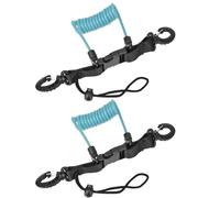 Ounfhtrttk Diving Camera Lost Hand Rope TPU Spring Steel Wire Anti-Lost Rope with Quick Release Buckles on Both Ends Blue