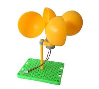 Ounfhtrttk DIY Wind Turbine Generator Kit DC 0.1V-3V Generator with Holder Blades Brushless Motor Mini Dynamo Generator Teaching