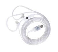 Ounfhtrttk Dual Parallel Earphone Cable Upgrade Wire HIFI High-Purity Copper Silver Plated Type-C Plug Gold Plated Pin with Mic