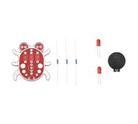 Ounfhtrttk Electronic DIY Kit for Beginner Learn to Solder Weevil Eye Fun Handmade Gift Suitable Fit for Student Experiment Kit Red