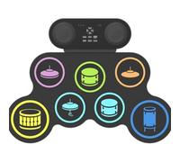 Ounfhtrttk Electronic Drum Set for Kids Boy Gift with Drum Sticks, Pedals and Portable Practice Pad Kit BT Technology