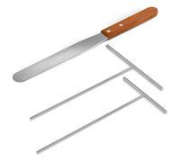 Ounfhtrttk Essential Tools Kit-3 Pcs Stainless Steel Crepe Spreader and Spatula for Making for Perfect Crepes