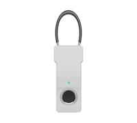 Ounfhtrttk Fingerprint Lock Mini Fingerprint Key Anti-Theft Lock for Backpack and Suitcase Safety Padlock White