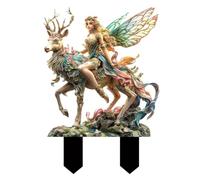 Ounfhtrttk Forests and Magic Deer Garden Card Acrylic Courtyard Ground Card Potted Plant Decoration Scene Embellishment