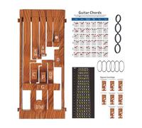 Ounfhtrttk Guitar Chord Trainer Chord Learning System for Beginners Guitar Playing Singing Aid Chord Tool Scale Assistant Red Wood