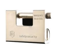 Ounfhtrttk Heavy Duty Armoured Padlock Security Lock Container Warehouse 4 Keys 94MM