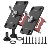 Ounfhtrttk Heavy Duty Toggle Switch 12v,2Pc 2Pin Waterproof SPST Marine on Off Switch with Mounting Panel 30A for Marine Electrical