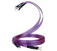 Ounfhtrttk HiFi OCC Speaker Cable Hi-End Pure Copper Belt with Serrated -Plated Banana Y Plugs Cable Speaker Amplifier C